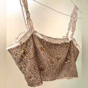 ZARA beaded crop top ✨🌻